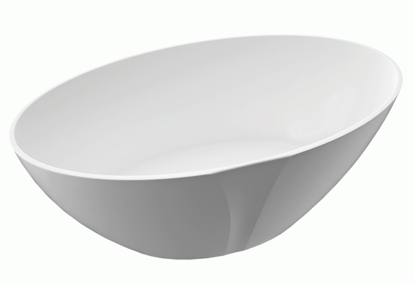 Zicco Hebe freistehende Badewanne, L 1560 W 835 H 585 mm