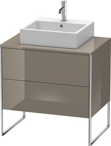 Duravit XSquare Konsolenwaschtischunterbau bodenstehend Flanell Grau Hochglanz 800x548x778 mm - XS49