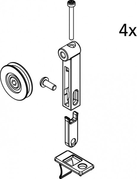 Kermi EBLI026 Set Laufrollen, 2534910