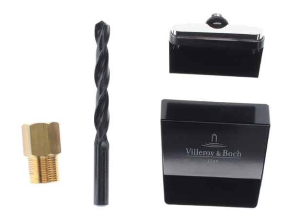 Villeroy & Boch Zubehör Wasserzulauf, 150 x 220 x 65 mm, Black Matt
