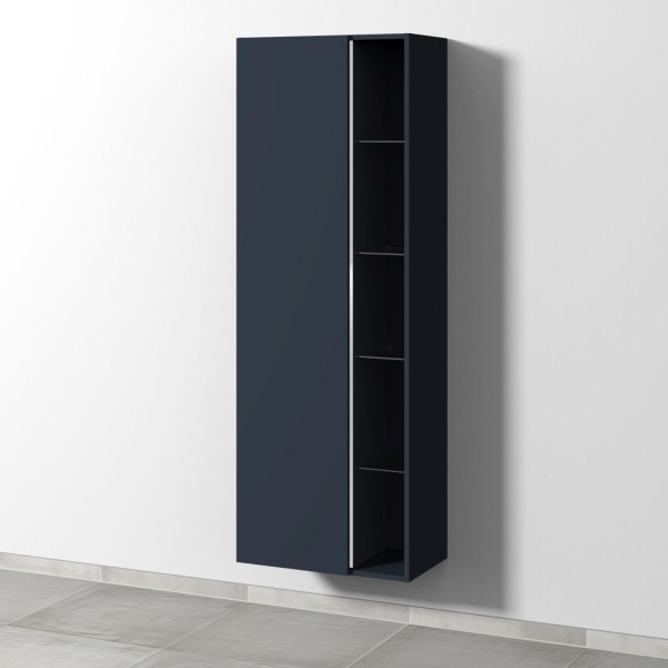 Sanipa 3way Stauraumschrank mit 1 Tür und offenen Fächern, Marine-Matt