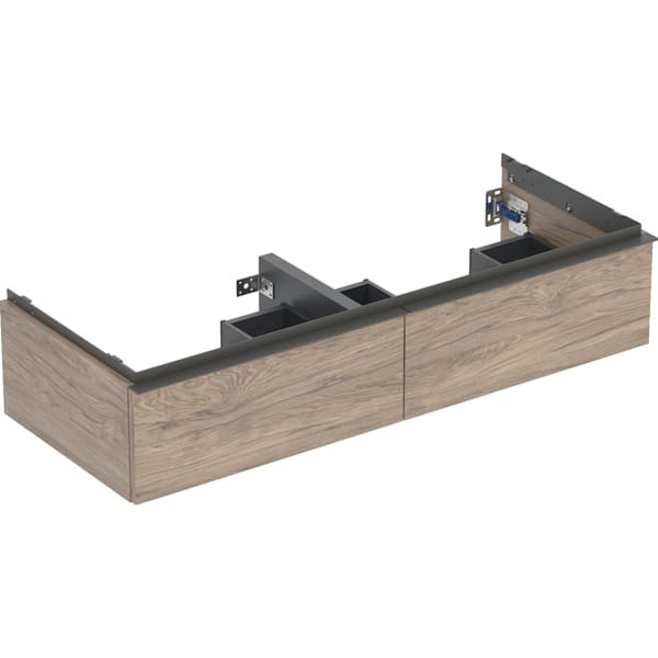 Geberit iCon Unterschrank für Doppel-Waschtisch, 2 Schubladen