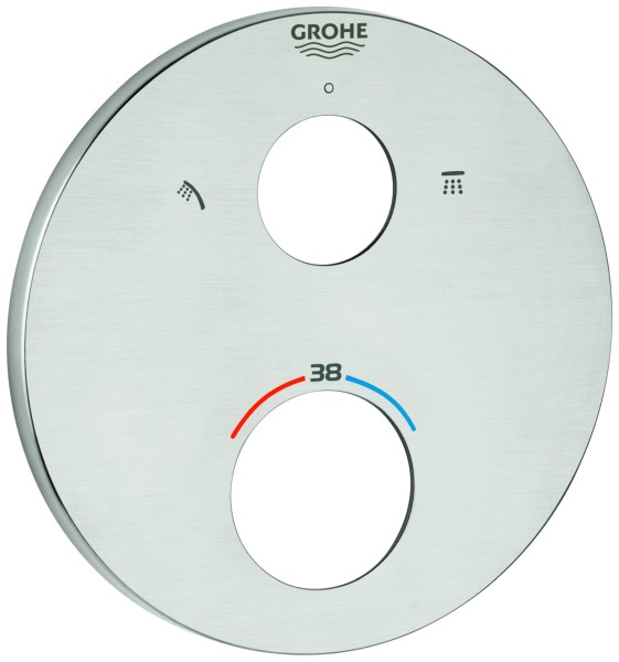 Grohe Rosette 49074 rund für THM-Fertigmontagesets supersteel, 49074DC0