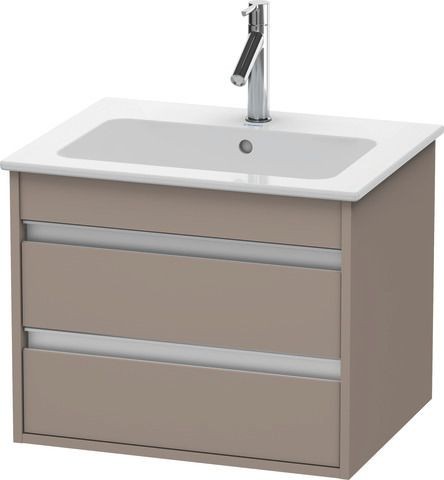 Duravit Ketho Waschtischunterbau wandhängend Basalt Matt 600x475x480 mm - KT642804343