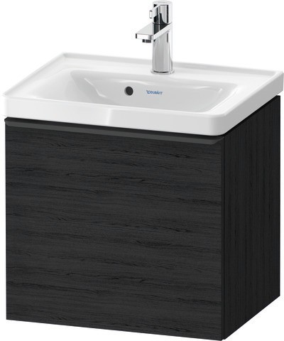 Duravit D-Neo Waschtischunterbau wandhängend Eiche Schwarz Matt 484x372x440 mm - DE42480BD160000
