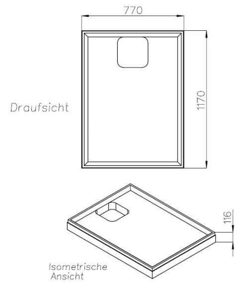 Neuesbad Wannenträger für Kaldewei Cayonoplan SF 800x1200x18