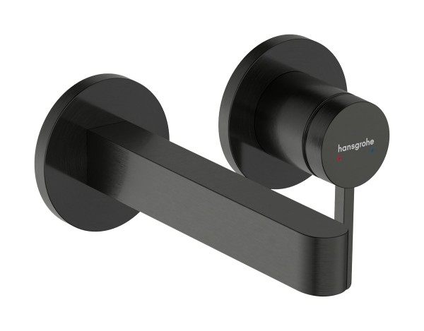 Hansgrohe Finoris Einhebel-Waschtischmischer Unterputz für Wandmontage mit Auslauf 16,8 cm, Brushed