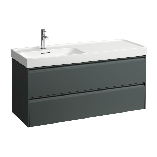 LAUFEN Waschtischunterschrank MEDA 448x1182x515 2 Schubl integ. Griffl. f.WT H817110 verkehrsgrau, H