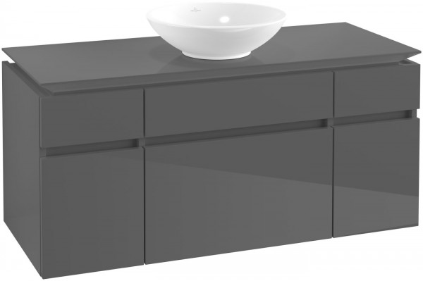 Villeroy & Boch Waschtischunterschrank Legato B24400, WT mittig Glossy Grey, B24400FP