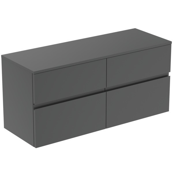 Ideal Standard Waschtischunterschrank Finesse o.Ausschnitt 1202x440x558mm 4 Auszüge Anthrazit matt,