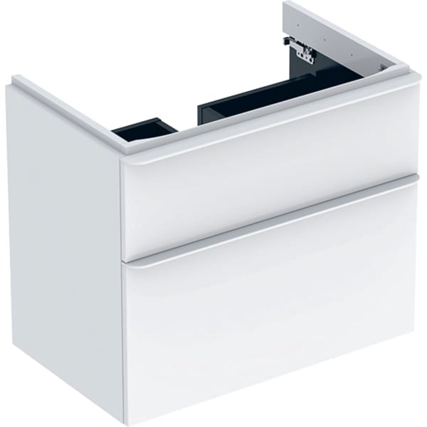 Geberit Smyle Square Unterschrank für Waschtisch, m. 2 Schubladen 73,4x61,7x47cm, weiß, 500353001