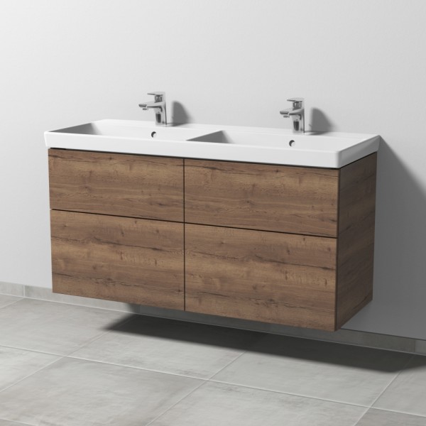 Sanipa 3way Waschtischunterbau zu Villeroy & Boch Avento Waschtisch mit 4 Auszügen, Eiche-Tabak