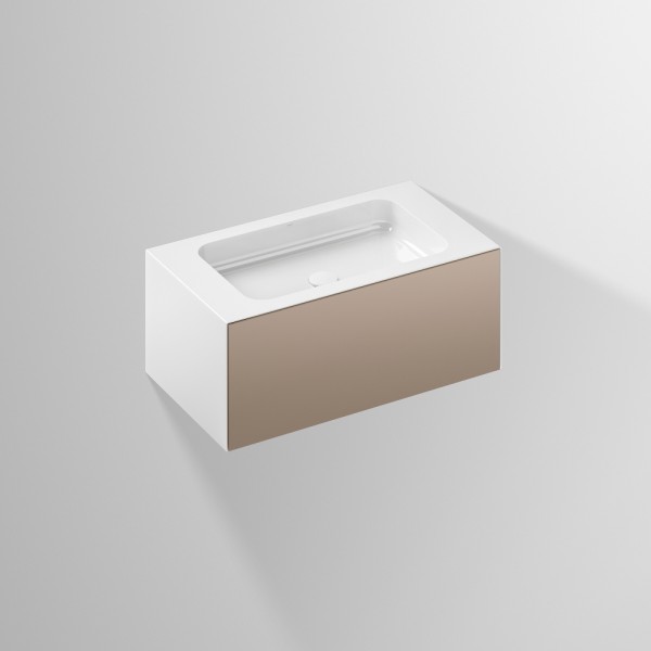 Alape Waschplatz, WP.Folio2, weiß, ProShield, Lack seidenmatt, Mondstein, 450