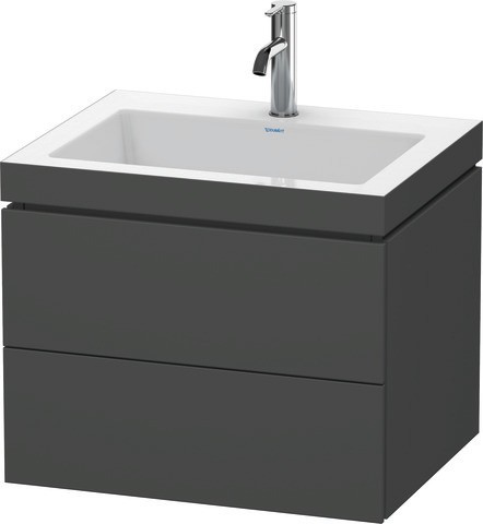 Duravit L-Cube c-bonded Set wandhängend Graphit Matt 600x480x500 mm - LC6926O4949