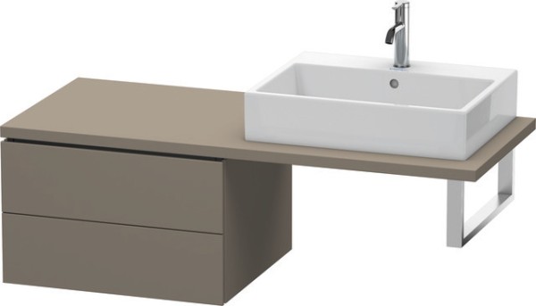Duravit L-Cube Unterschrank für Konsole Flanell Grau Seidenmatt 620x547x400 mm - LC583809090