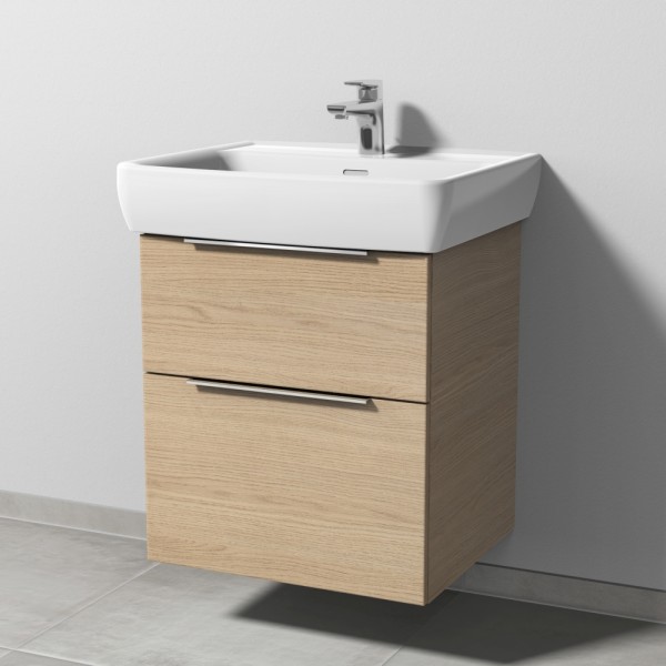 Sanipa 3way Waschtischunterbau zu Laufen Pro A Waschtisch mit 2 Auszügen, Eiche-Nordic