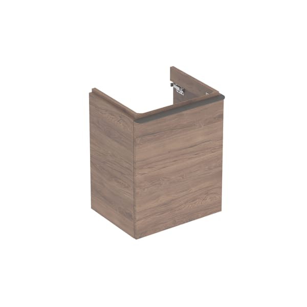 Geberit Smyle Square Unterschrank für Handwaschbecken, m. 1 Tür re 49,2x61,7x40,6cm, Nussbaum, 50036