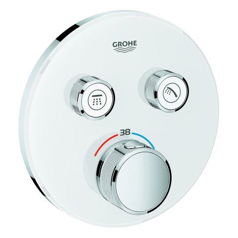 GROHE THM Grohtherm SmartControl 29151 rund FMS 2 Absperrventile moon white, 29151LS0