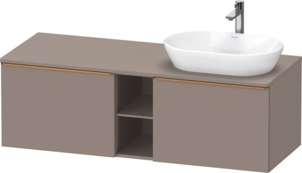 Duravit D-Neo Konsolenwaschtischunterbau wandhängend Basalt Matt 1400x550x459 mm - DE4950R04430000