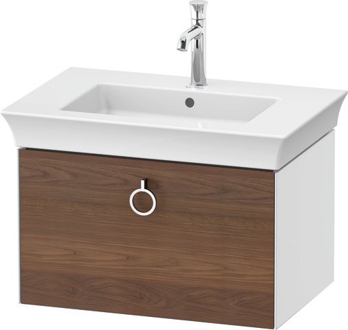 Duravit White Tulip Waschtischunterbau wandhängend Amerikanischer Nussbaum & Weiß Matt & Hochglanz 6