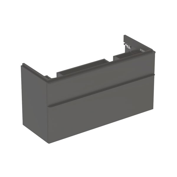 Geberit Smyle Square Unterschrank für Dopppelwaschtisch m. 2 Schubladen, 118,4x61,7x47cm, lava, 5003