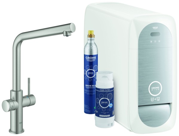 Grohe Blue Home Starter Kit 31454 Bluetooth/WIFI L-Ausl. supersteel, 31454DC1