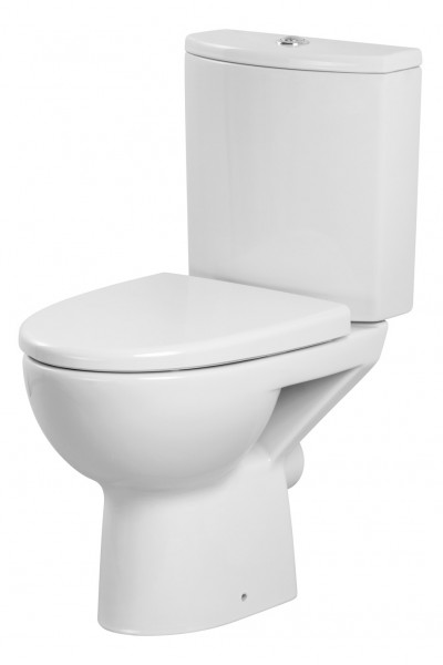 Neuesbad Round WC-Kombination mit aufgesetzten Spülkasten, spülrandlos (rimless)