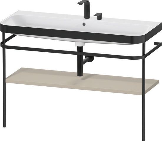 Duravit Happy D.2 Plus c-bonded Set mit Metallkonsole Taupe Seidenmatt 1175x490x850 mm - HP4739E6060