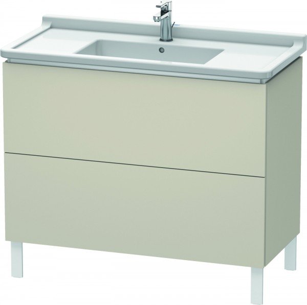 Duravit L-Cube Waschtischunterbau bodenstehend Taupe Matt 1020x469x712 mm - LC661009191