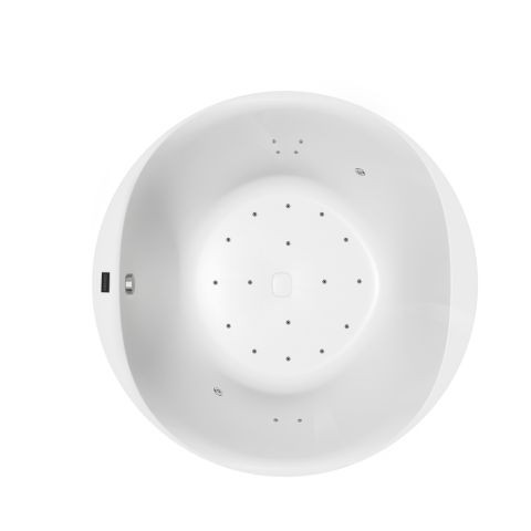 Hoesch Whirlpool iSensi Rund 1500 Monolith mit Überlaufschlitz, Airsystem iSensi, 3882i.010305004