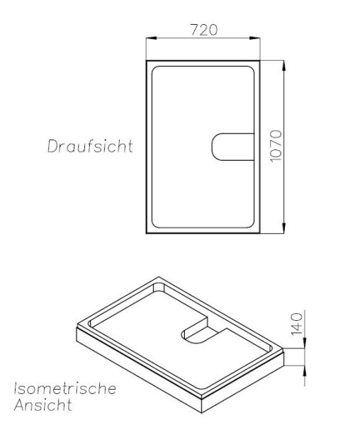 Neuesbad Wannenträger für Kaldewei Superplan Zero 75x110x2