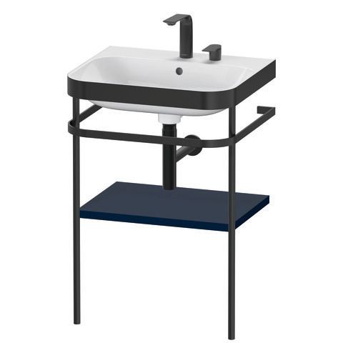 Duravit Happy D.2 Plus c-bonded Set mit Metallkonsole Nachtblau Seidenmatt 575x490x850 mm - HP4735E9