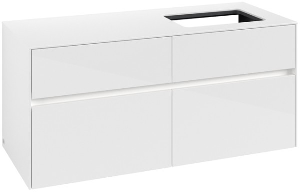 Villeroy & Boch Waschtischunterschrank Collaro C114B0 1200x548x500mm mit Beleuchtung Glossy White
