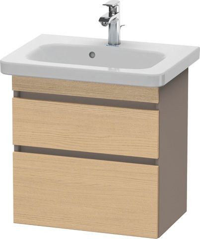 Duravit DuraStyle Waschtischunterbau wandhängend Natur Eiche & Basalt Matt 580x368x610 mm - DS647903