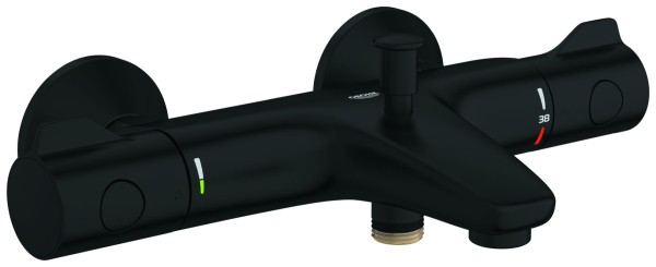 GROHE Thermostat-Wannenbatterie Grohtherm 800 102203 Wandm. eigensicher matt black, 1022032430