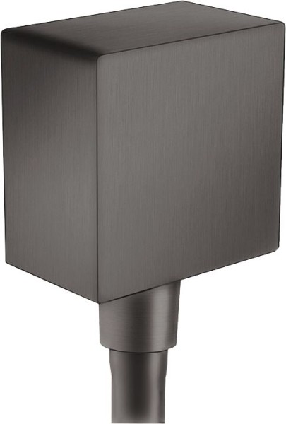 Hansgrohe Schlauchanschluss DN15 Fixfit Square mit Rückflussverhinderer Brushed Black, 26455340
