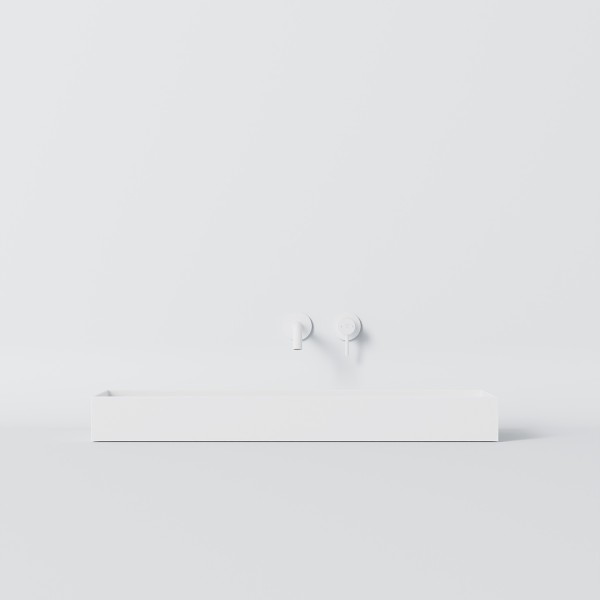 Steinberg Serie 440 Aufsatzwaschtisch, eckig, ohne Überlauf und Ablaufgarnitur, 1000mm x 375mm x 110