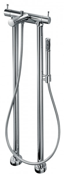 KAJA-Ipuri Thermostat Wannenf.-u. Brause b. m. Standrohren, I PURI-Brause, chrom