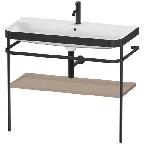 Duravit Happy D.2 Plus c-bonded Set mit Metallkonsole Leinen Matt 975x490x850 mm - HP4738O7575