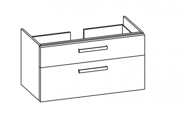 Artiqua 413 Waschtischunterschrank für Renova Plan 122100, 122103 Riviera Eiche quer NB, 413-WU2L-3-
