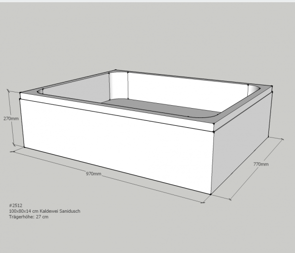 Neuesbad Wannenträger für Kaldewei Sanidusch 100x80x14