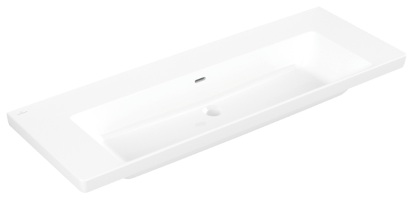 Villeroy & Boch Schrankwaschtisch Subway 3.0 1300x 475mm Rechteck mit Überlauf Weiss Alpin