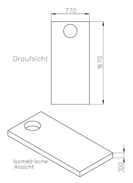 Neuesbad Wannenträger für Laufen Pro Abl. kurze Seite 170x80x4,6