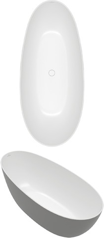 Villeroy & Boch Badewanne Antao 1700x750x500mm Freistehend Colour On Demand Stone White Q170TAO7F2BCVRW