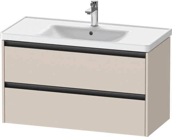 Duravit Ketho.2 Waschtischunterbau wandhängend Taupe Supermatt 984x455x549 mm - K25284083830000