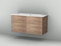 Sanipa Set Sanipa Set Keramik-Waschtisch (3way) BR32712, Esche Natural-Touch 591,0x1155,0x47,0