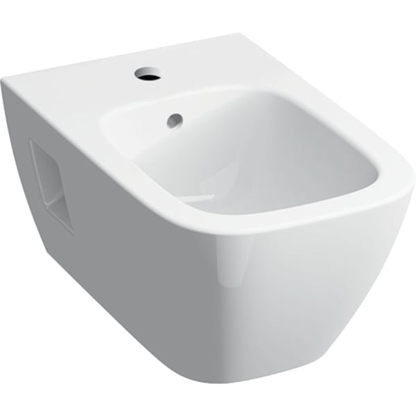 Geberit Renova Plan Square Wandbidet teilgeschlossene Form, mit Überlauf, 500380011