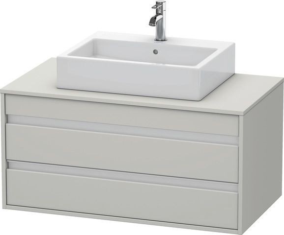 Duravit Ketho Konsolenwaschtischunterbau wandhängend Betongrau Matt 1000x550x496 mm - KT665500707