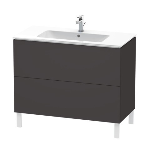Duravit L-Cube Waschtischunterbau bodenstehend Graphit Supermatt 1020x481x704 mm - LC662708080