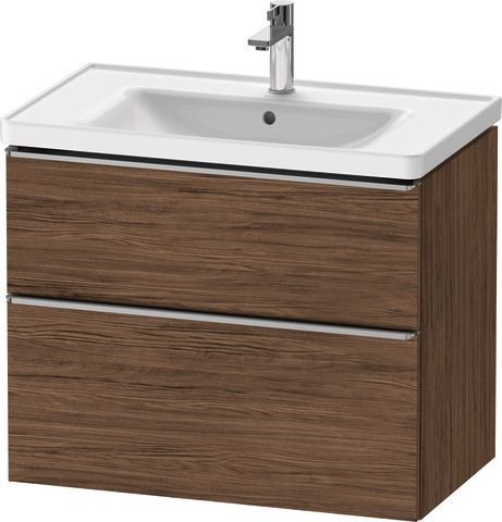 Duravit D-Neo Waschtischunterbau wandhängend Nussbaum dunkel Matt 784x452x625 mm - DE4355070210000